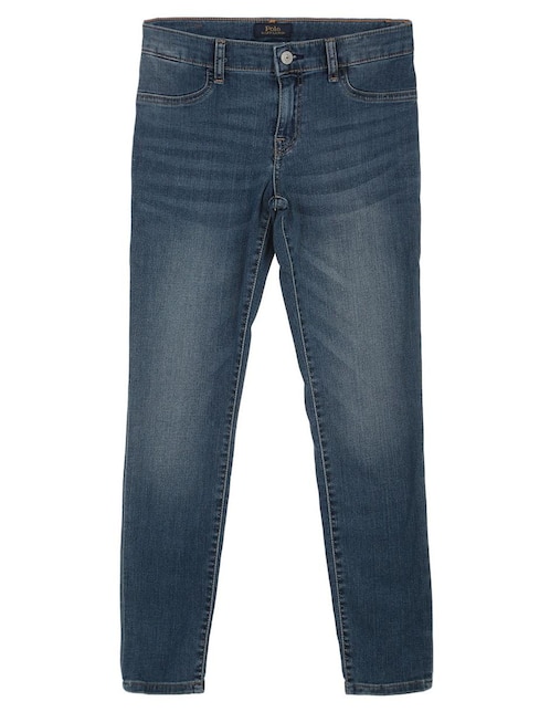 Jeans slim deslavado para niña