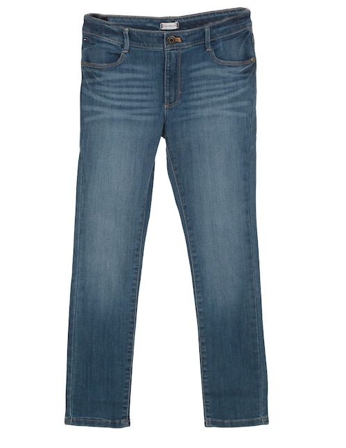 Jeans straight lavado claro para niña 1