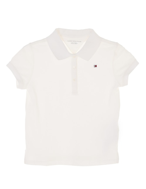 Playera tipo polo Tommy Hilfiger de algodón para niña