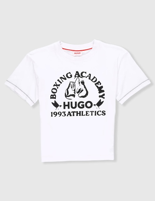 Playera Hugo manga corta para niña