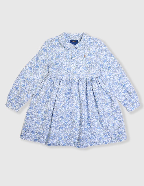 Vestido Polo manga con puño para niña