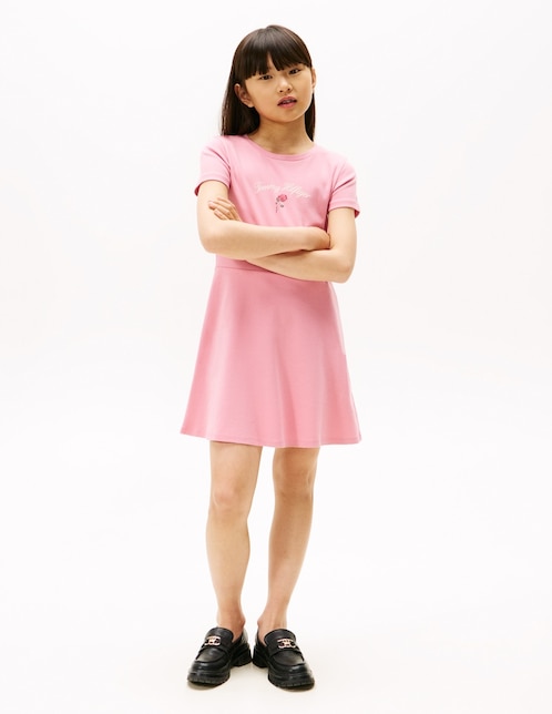 Vestido Tommy Hilfiger manga regular para niña
