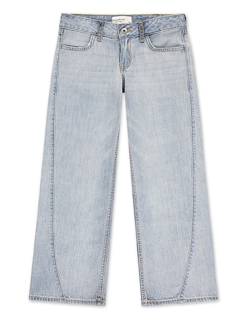 Jeans relaxed amplio Abercrombie & Fitch 43AG07-LCD lavado claro para niña