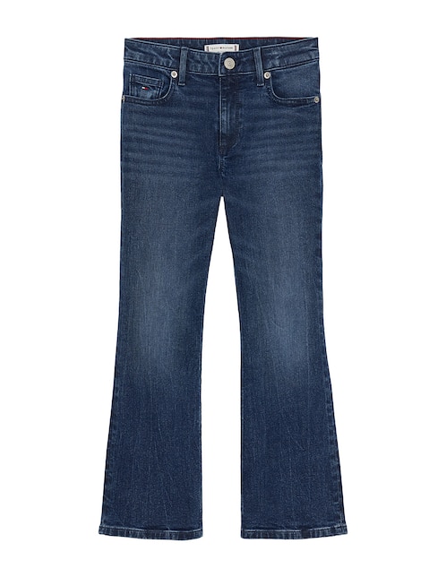 Jeans straight KG0KG08959-1BJ lavado obscuro para niña 1