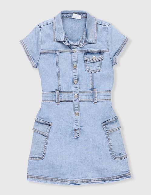 Vestido Abercrombie & Fitch manga regular para niña