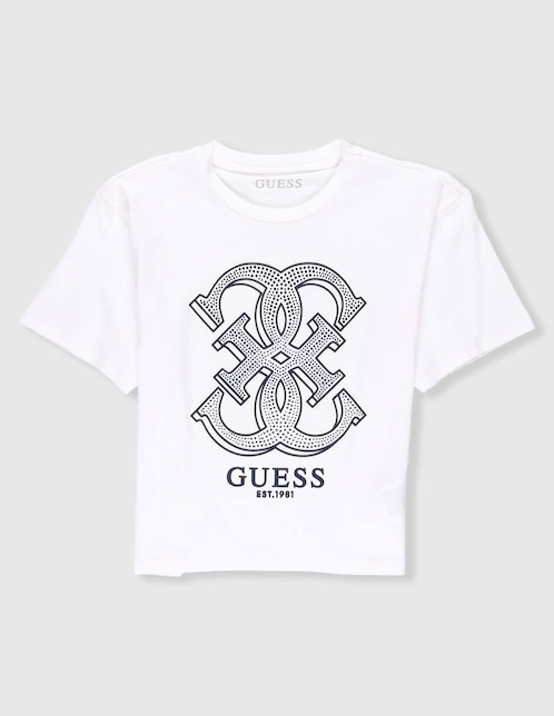 Playera Guess manga corta para niña