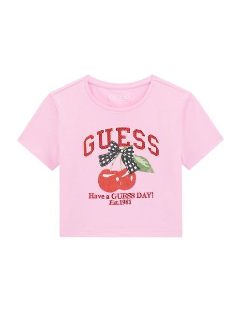 Playera Guess manga corta para niña