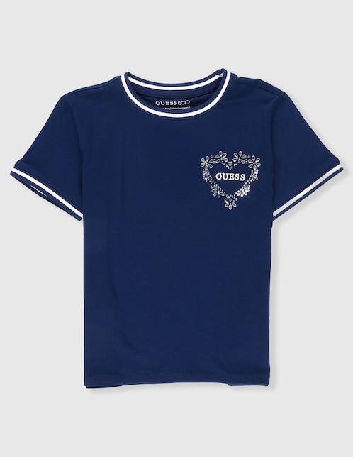 Playera Guess manga corta para niña