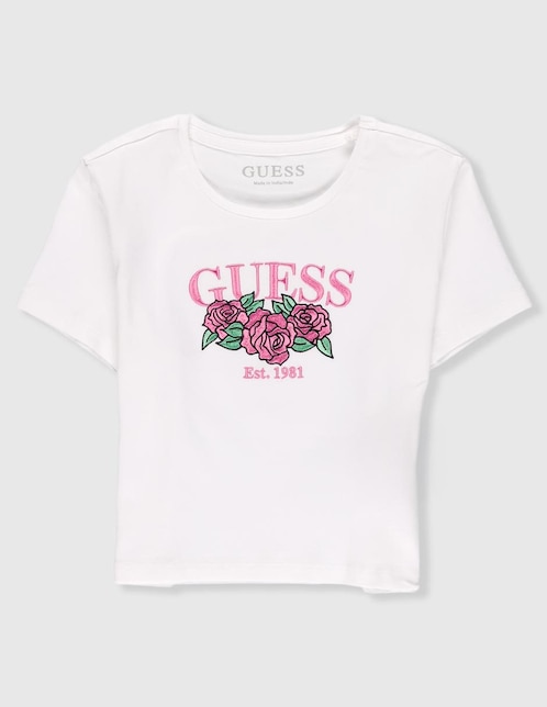 Playera Guess manga corta para niña