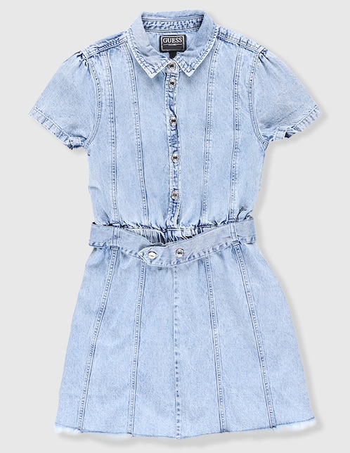 Vestido Guess manga regular para niña