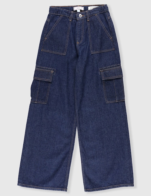 Jeans cargo baggy para niña 1