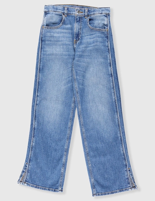 Jeans campana deslavado para niña 1