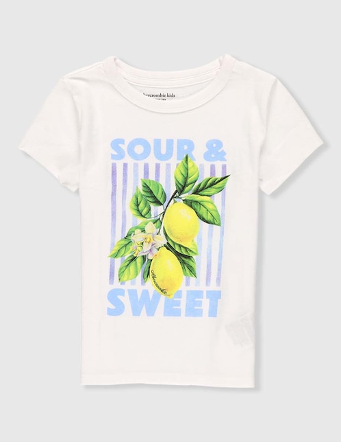 Playera Abercrombie & Fitch manga corta para niña