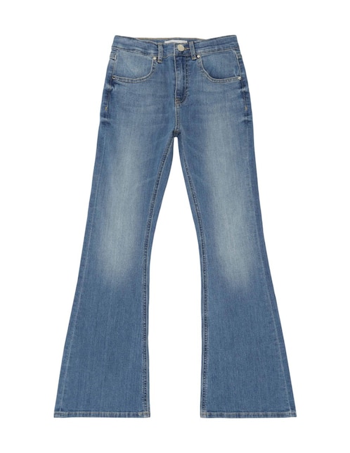 Jeans campana deslavado para niña 1