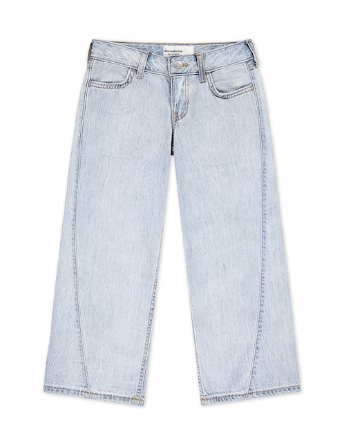 Jeans straight 43AG07-LCA lavado claro para niña 1