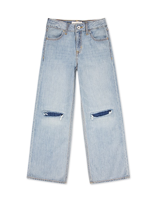 Jeans straight 43AG15-LCU lavado claro para niña 1