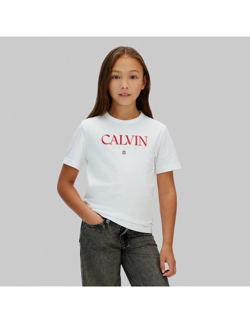 Playera Calvin Klein Jeans Girls manga corta para niña