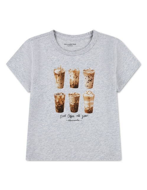 Playera Abercrombie & Fitch manga corta para niña
