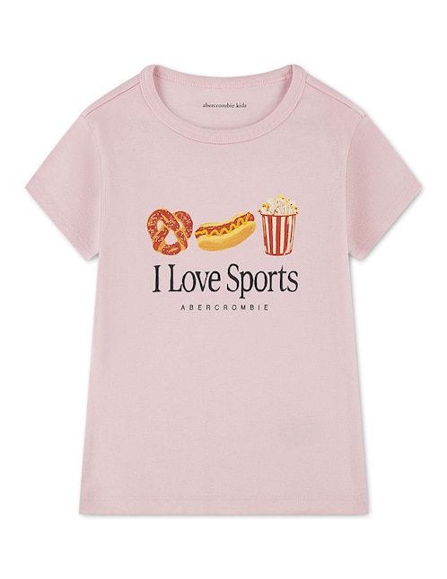 Playera Abercrombie & Fitch manga corta para niña