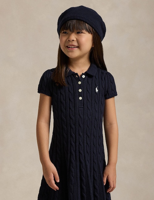 Vestido polo Polo manga corta para niña