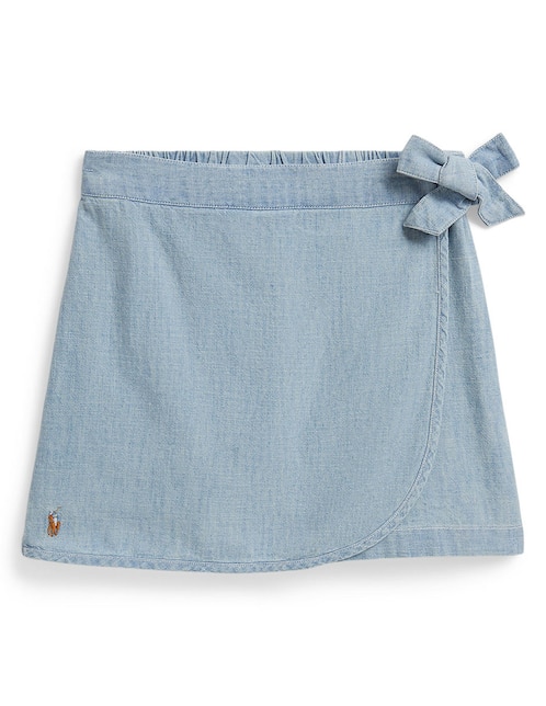 Falda short Polo Ralph Lauren de algodón para niña
