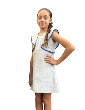 Vestido Carana manga volantes para niña