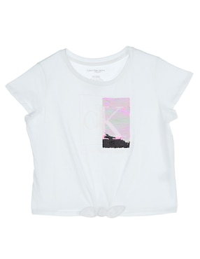 Playera Calvin Klein Manga Corta Para Niña