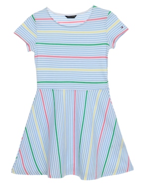 Vestido Tommy Hilfiger Manga Regular Para Niña