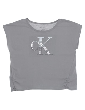 Playera Calvin Klein Manga Corta Para Niña