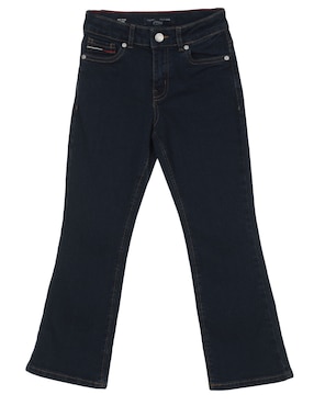 Jeans Straight Tommy Hilfiger Lavado Obscuro Para Niña