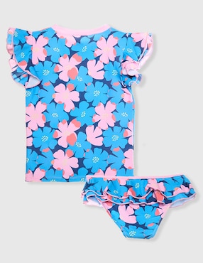 Conjunto wetshirt Boardies estampado floral para niña