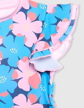 Conjunto wetshirt Boardies estampado floral para niña