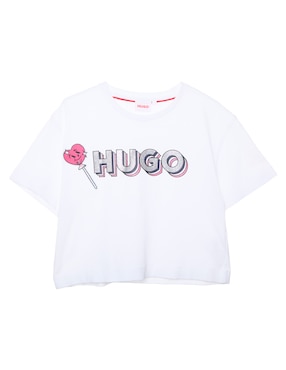 Playera HUGO Manga Corta Para Niña