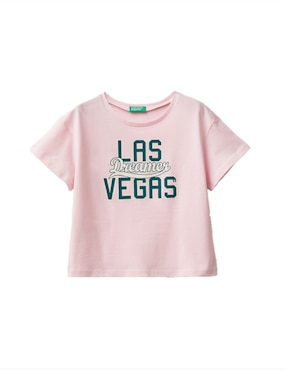 Playera Benetton Manga Corta Para Niña