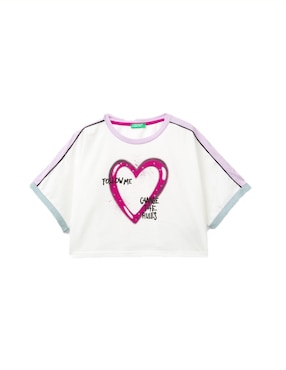 Playera Benetton Colección Manga Corta Para Niña