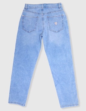 Jeans straight Guess lavado medio para niña