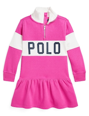 Vestido Polo Ralph Lauren Manga Regular Para Niña