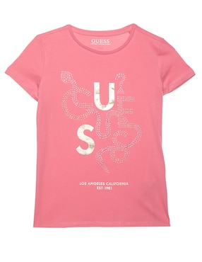 Playera GUESS Manga Corta Para Niña