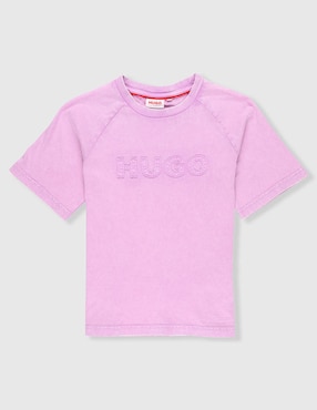 Playera Hugo manga corta para niña