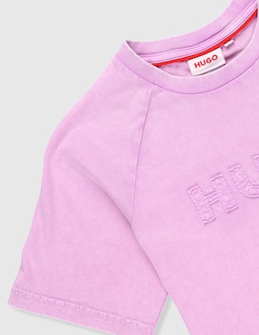 Playera Hugo manga corta para niña