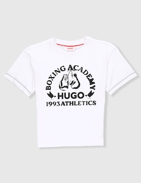 Playera Hugo manga corta para niña