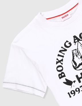 Playera Hugo manga corta para niña