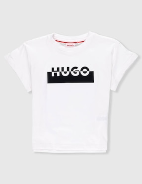 Playera Hugo manga corta para niña