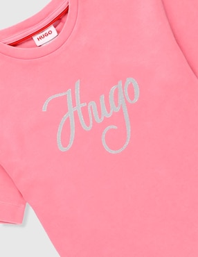 Vestido Hugo manga corta para niña