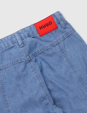Jeans cargo straight Hugo lavado medio para niña