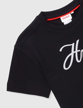 Playera Hugo manga corta para niña