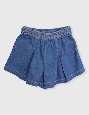 Falda short Polo de mezclilla para niña