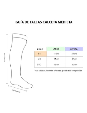 Set de calceta Don Calcetín para niña 3 pares