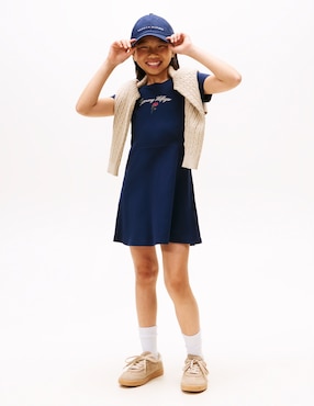 Vestido Tommy Hilfiger manga regular para niña