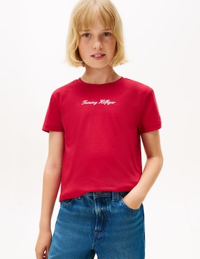 Playera Tommy Hilfiger manga corta para niña